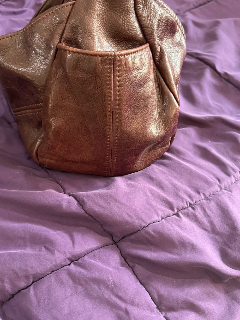 Artisan, genuine, leather bag purchased at craft fair handmade - Picture 7 of 16